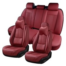 de fundas de asiento de autom vil, fundas de asiento Juego completo Rojo vino