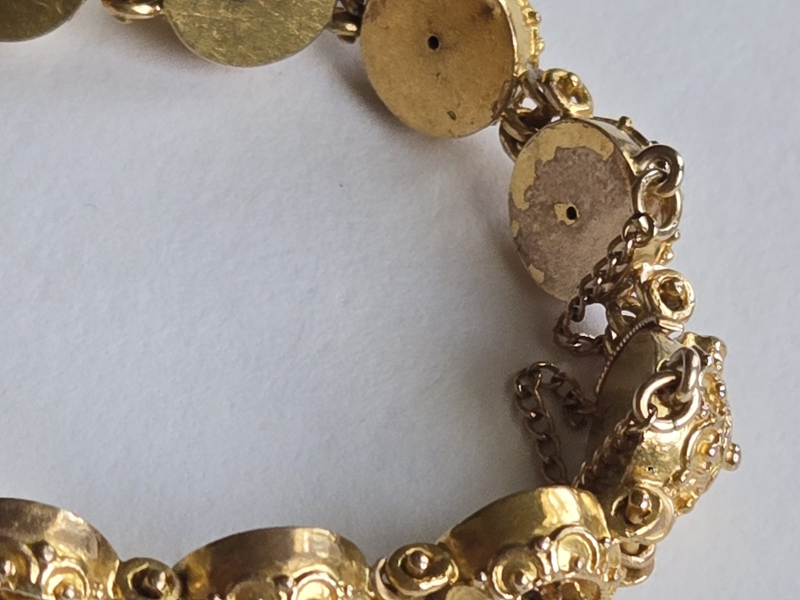 Vintage 14K Solid Gold Diamond Ruby Sapphire Butt… - image 7