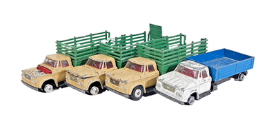 #ad Lot of 4 Corgi Toys 484 Dodge Kew Fargo Diecast Truck Livestock 1 Tipper Model. GBP 34.95