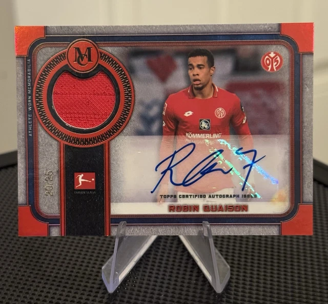 2020 Topps Museum Collection Bundesliga Autograph Relics Robin Quaison Ruby /25
