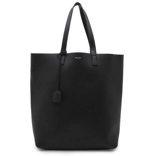Saint Laurent Paris YSL Shopping Shoulder Tote Bag Leather Black Missing Pouch