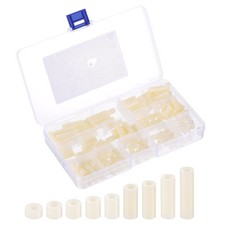 M3 Nylon Spacer Set, 180Pcs Non-Threaded ABS Round Spacer Standoff, White