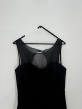 Reformation Eydie Semi Sheer Chiffon Sleeveless Midi Dress In Black Size 0