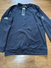 Adidas A434 Black Fleece CrewNeck Sweatshirt Men's Size Large NWT