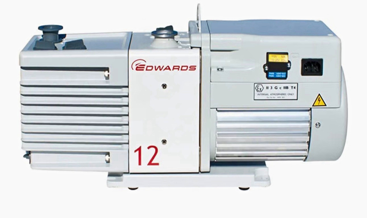 Edwards RV12 Rotary Vane Dual Stage Mechanical Vacuum Pump—Only 2 uses