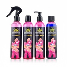 LATEX Pflegemittel-Set mit Shine, Dress, Spray und Clean - Premium-Komplett-SET!