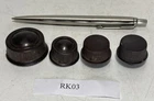 4x Original Brown Bakelite Knobs Vintage Audio Valve Radio Control Dials RK03