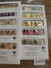 Color Street Nail Polish Strips Bundle of 10 Glitter Design New Sealed retired