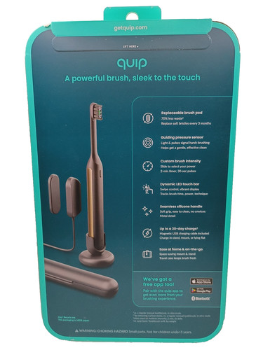 Quip Ultra Next Gen Smart Sonic Toothbrush w/case Eclipse Blk