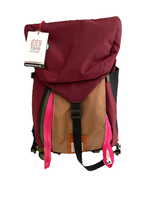 Topo Designs Mountain Pack 28L Backpack NWT Burgundy Dark Khaki Laptop Carry On