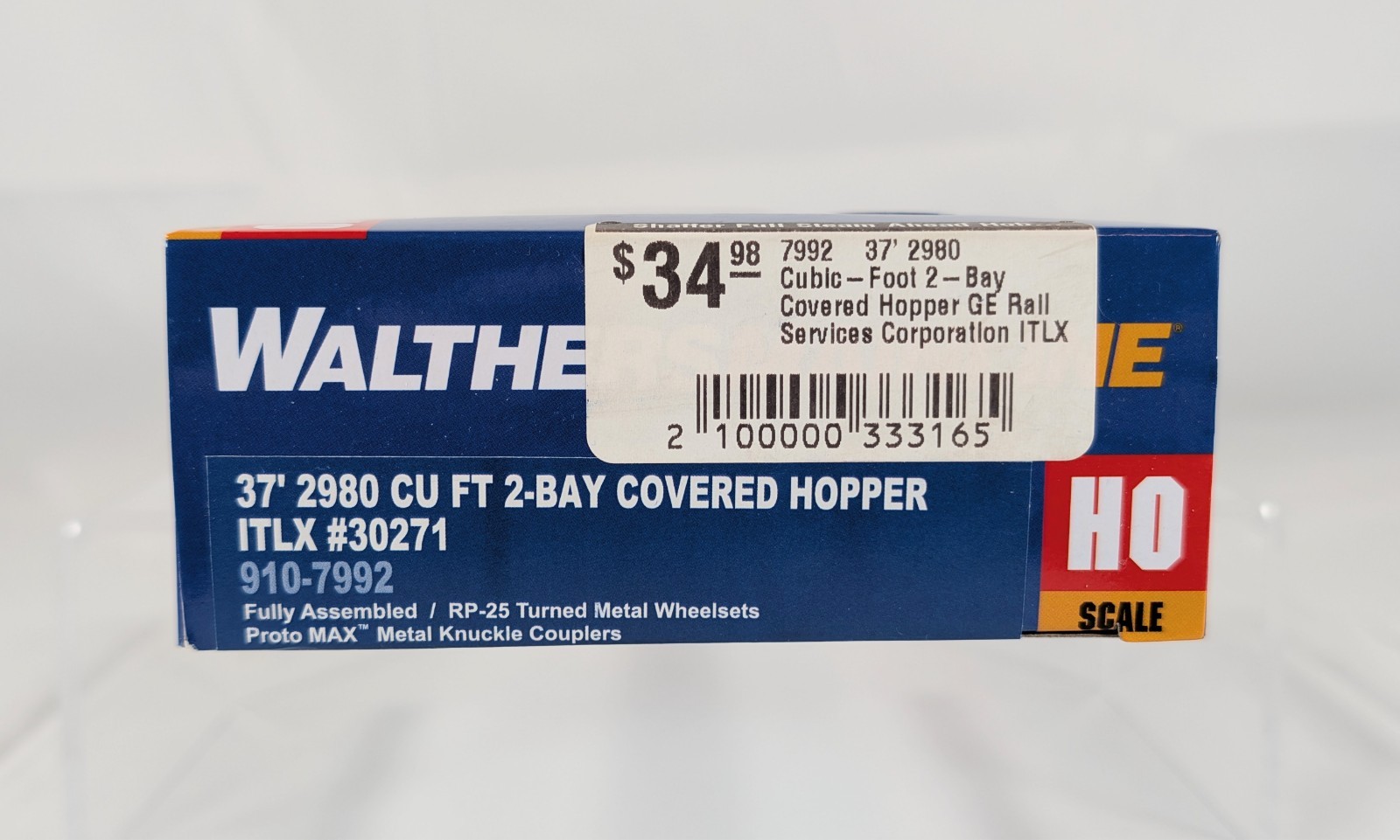 Walthers HO Trinity 37' 2980 2 Bay Covered Hopper ITLX 30271 - 910-7992 ...