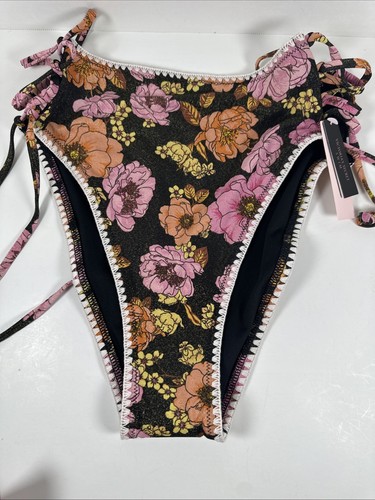 NWT Pink By Victoria's Secret Swim Bikini Bottoms And Top 36D Large Pink Floral - Picture 12 of 18