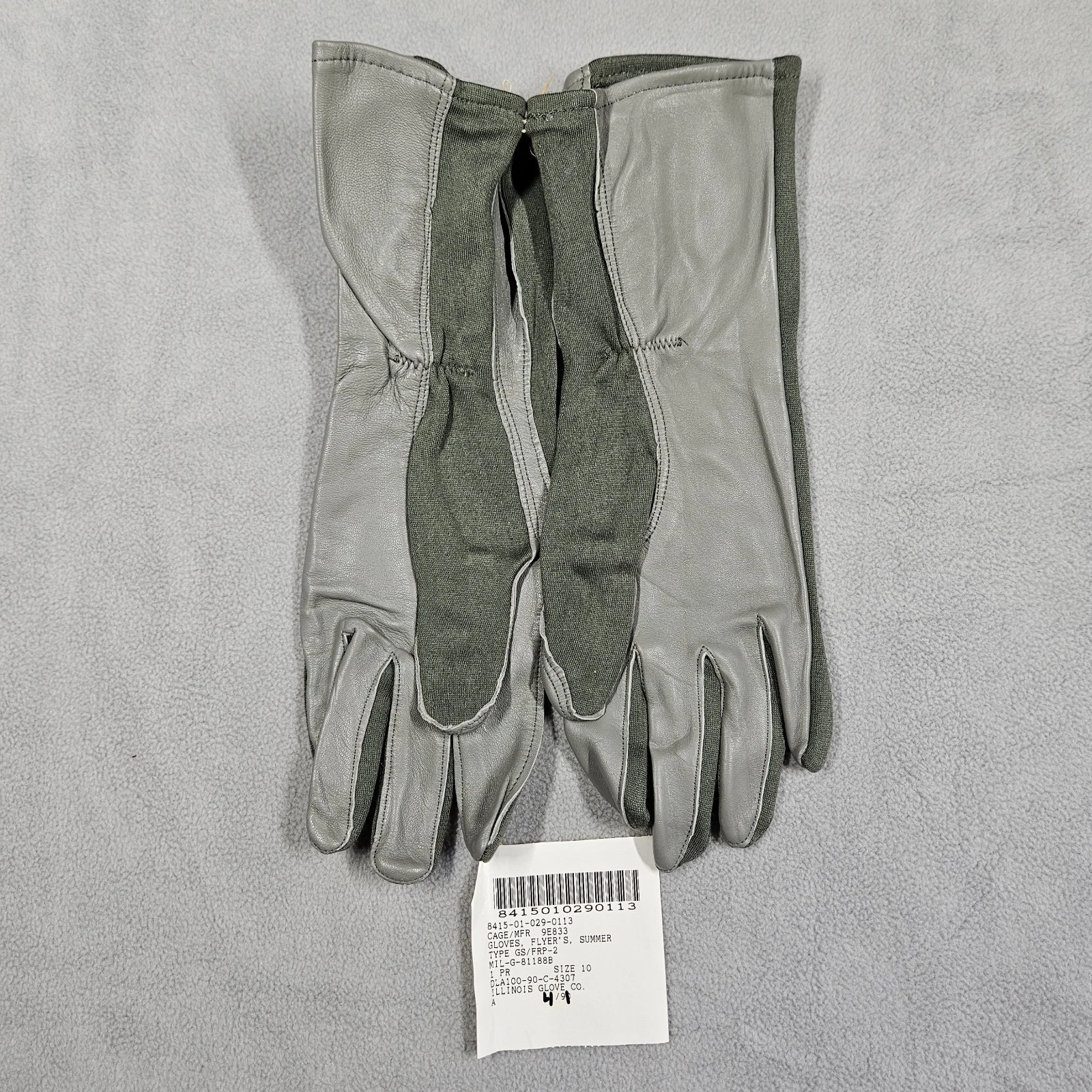 VTG Genuine US Military Issue Flyers Nomex Summer Gloves Size 10 Type GS/FRP-2