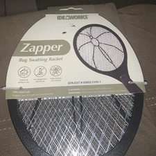 Electric Bug Zapper Fly Swatter for Mosquitoes Bugs Indoor Outdoor Racket NEW