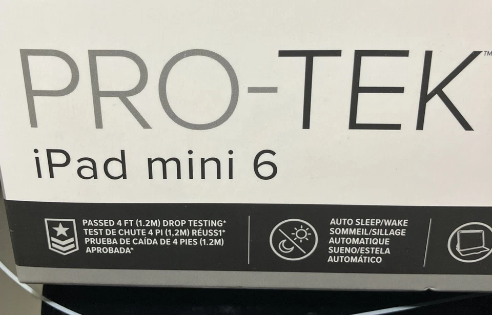 New Targus Pro-Tek For IPad Mini 6 Case Black THZ911US Antimicrobial Protection - Image 2 of 4