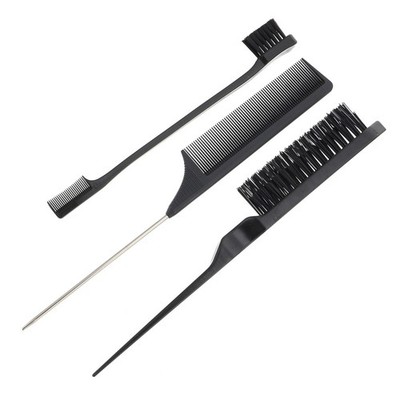 3Pcs Reusable Hair Coloring Brush Comb Kit Home Salon Hairstyling Tools