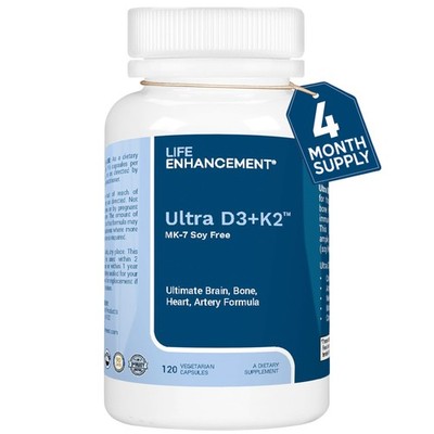 Life Enhancement Vitamin D3 K2 2000iu Supports Muscle  Brain Health - D3 K2 S...
