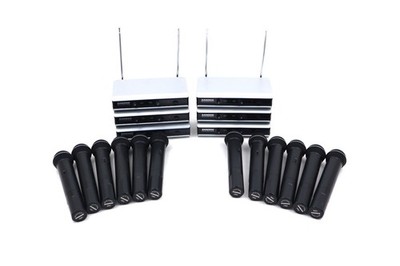 Lot of 6 Samson Stage 266 Dual Handheld Wireless System AS IS