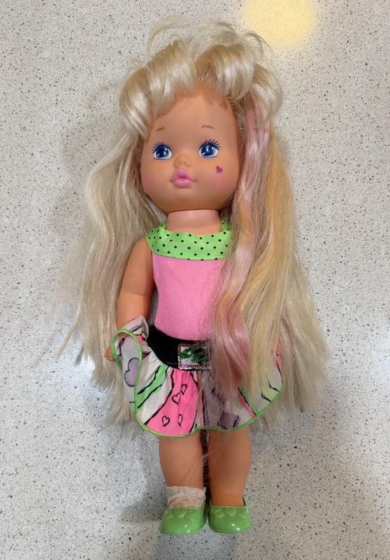 Lil Miss Magic Hair Baby Doll Toy 13" Figure Vintage Mattel 1988 Totally 80s