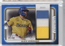 2023 Topps Definitive Collection Jumbo Relic Blue 2/30 Alex Verdugo 0u8i