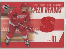 2002-03 Upper Deck UD Speed Demons Sergei Fedorov Game Jersey #SD-SF Red Wings