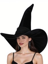 Witch Hat Halloween Adult Black Womens Large Witches Hat Costume Accessories ...
