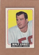 1964 TOPPS FOOTBALL WALT COREY #95 CHIEFS EX/EX+ *A40028