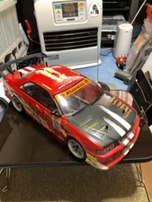 Yokomo D1 Kuniyoshi Saito RC Car Body with Official Transmitter Red Carbon Hood