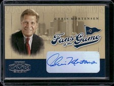 2004 Playoff Honors Chris Mortensen Fans of the Game Autographs