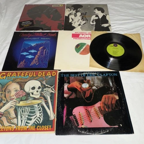 Grateful Dead Eric Clapton Crosby Lou Gramm Grand Funk Santana Rock  LP Lot