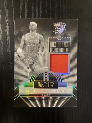 2023-24 Panini Noir Shai Gilgeous-Alexander Box Office Jersey #10/99 Thunder G/U