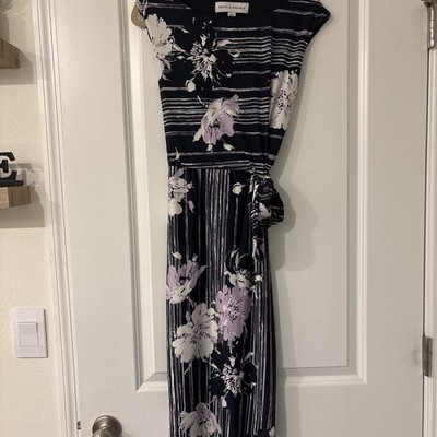 Emma And Michele Floral Striped Wrap Dress Women s Size Small