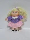 Mattel Vintage 1995 Cabbage Patch Kids Mini Doll 5” Blonde Hair Blue Eyes Bow