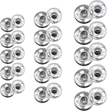 120 Sets 3 Sizes Sew on Snap Buttons Metal Fastener Press for Sewing Clothing Si