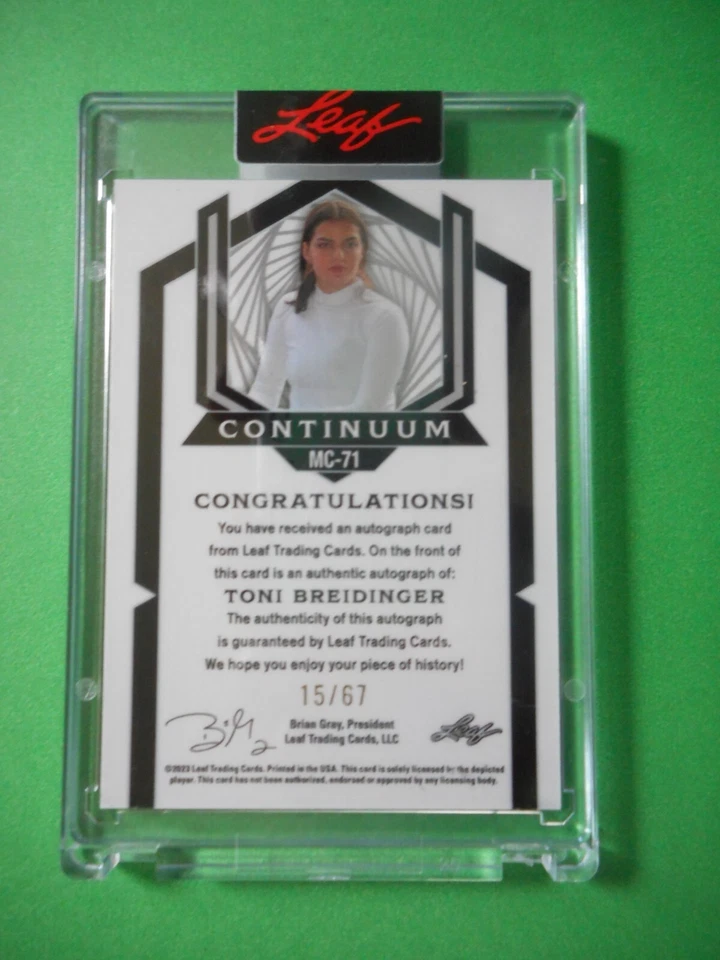 Toni Breidinger 2023 LEAF Multi-Sport CONTINUUM Sealed Autographed Card SER# /67 - Image 3 of 3