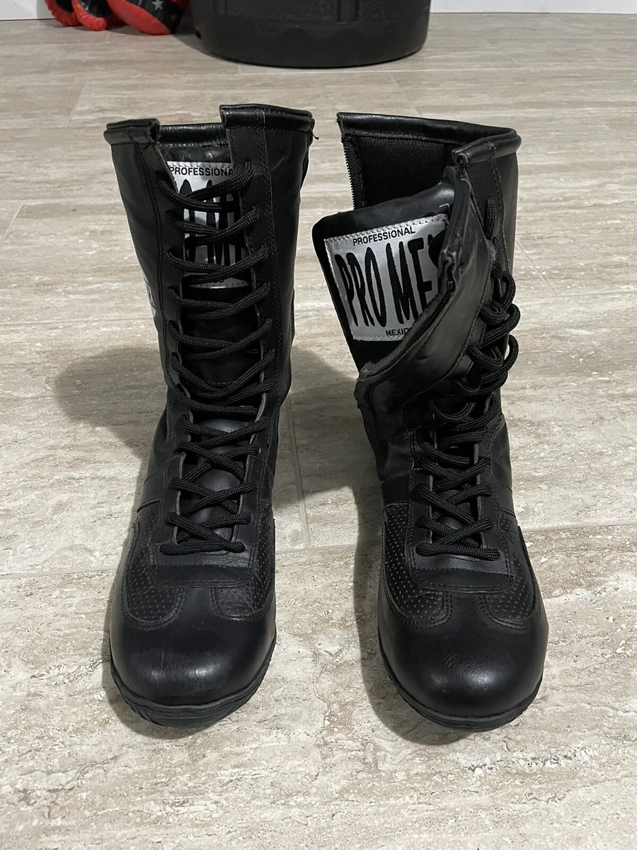 Pro Mex boxing shoes Black Size 8 Mens eBay