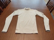 Under Armour Coldgear Men's Small Sand Tan Mock Neck Thermal Tactical Shirt