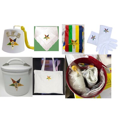 Masonic ( Eastern Star ) Worthy Matron Chiffon/Crochet White