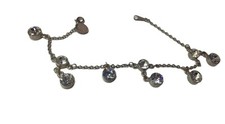 Designer Signed ICING Silver tone CRYSTAL BRACELET VINTAGE JEWELRY