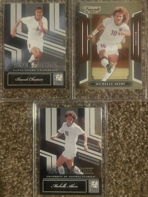 Lot 3 Donruss Legends Elite Extra Edition Michelle Akers Brandi Chastain 2007