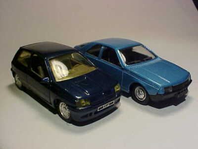 LOT 2: 4 INCH Renault Clio & Fuego 1995 Solido 1/43 Diecast Mint Loose