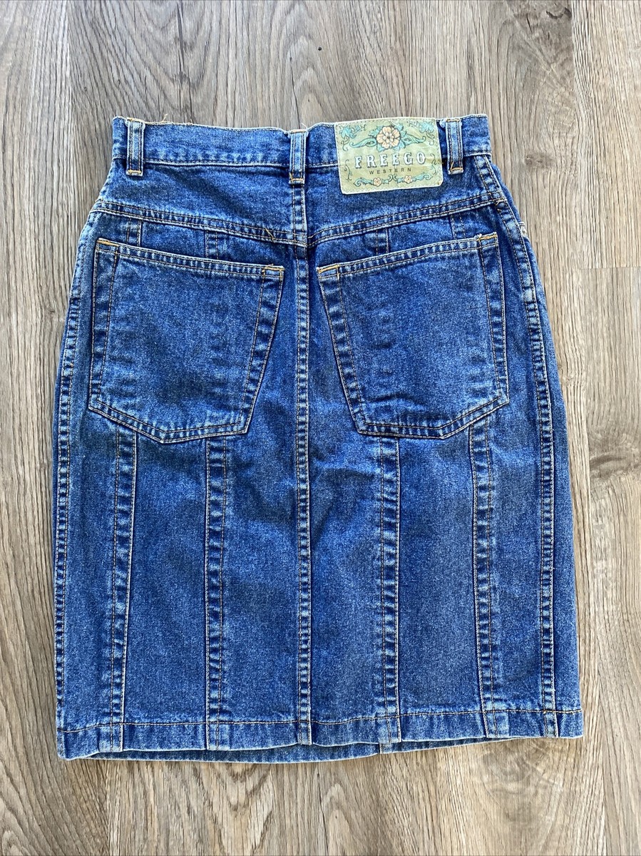 スカート NIYAcollection90s vintage denim skirt vtg 90s denim skirt sz 7/8❤️ | eBay