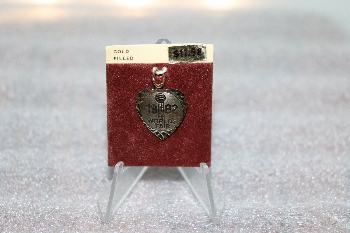 1982 World's Fair Sunsphere Knoxville 12K G.F. Sweet Heart Pendant