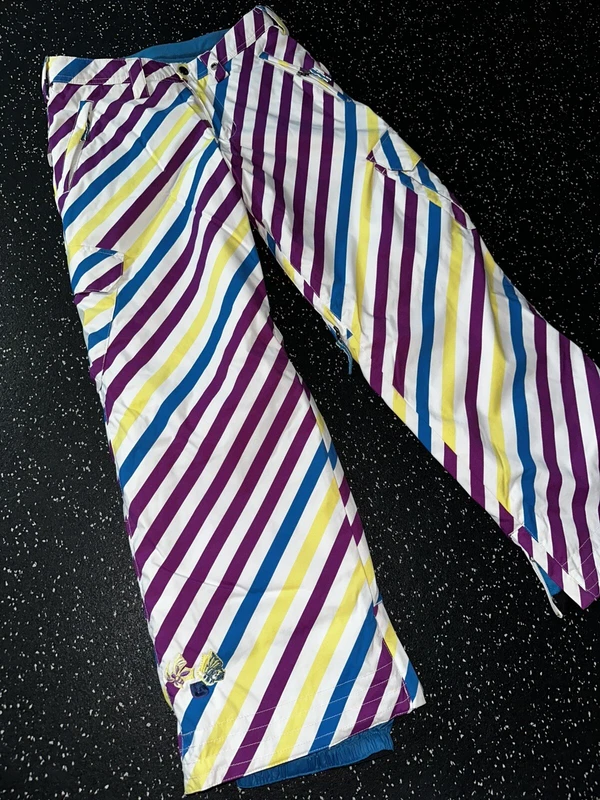 burton dry ride sugar & spice striped snow ski winter pants