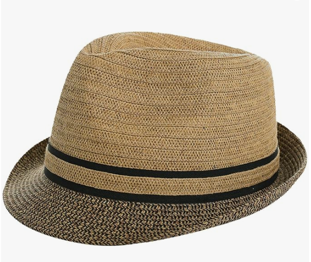Fedora Comhats Men's Sun Trilby Straw Summer Panama Beach Sunhat Camel X-LARGE-image