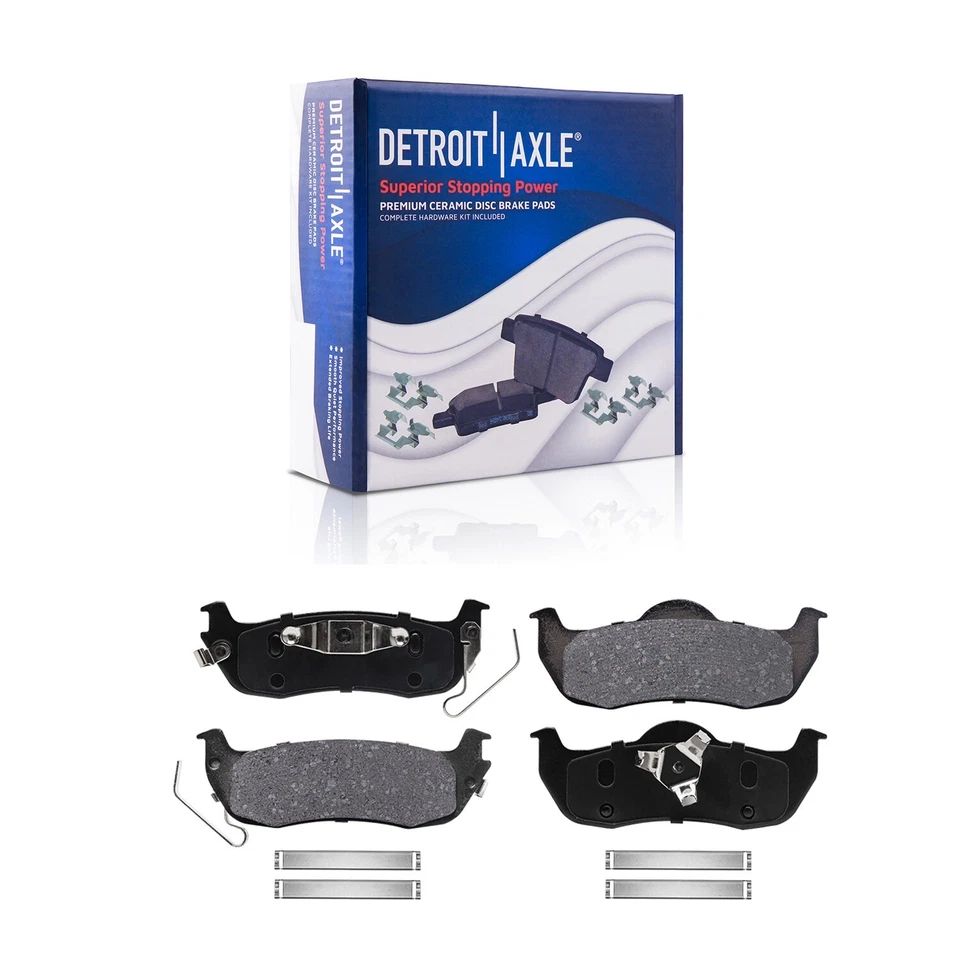 REAR Drilled Brake Rotor Ceramic Pad for 2006 2007 2008 2009 2010 Jeep Commander - Image 4 of 4