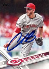 2017 Topps CALEB COTHAM Signed Card autograph AUTO REDS YANKEES