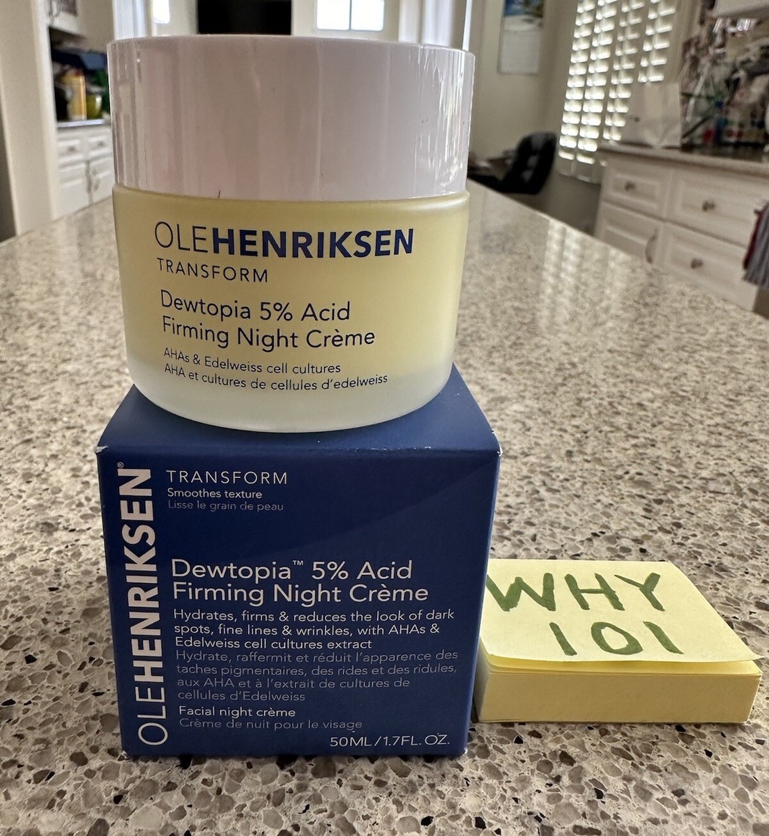 OLE HENRIKSEN Dewtopia 5% Acid Firming Night Creme 1.7oz/50mL FULL