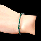 Cut Tennis Green Lab Created Emerald Bracelet 14k White Gold Over 4 Ct Round