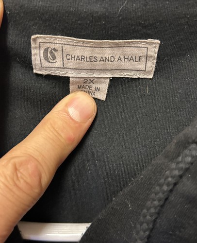 Charles and A Half Faux Leather Moto Biker Black Jacket Size 2X - Picture 6 of 8